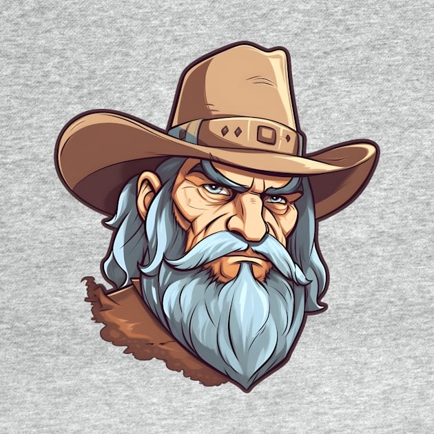 Old American trapper, wild west by Clearmind Arts